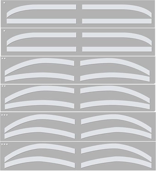 Eyebrow Shaping Stencil, Silicone Disposable Skin‑Friendly