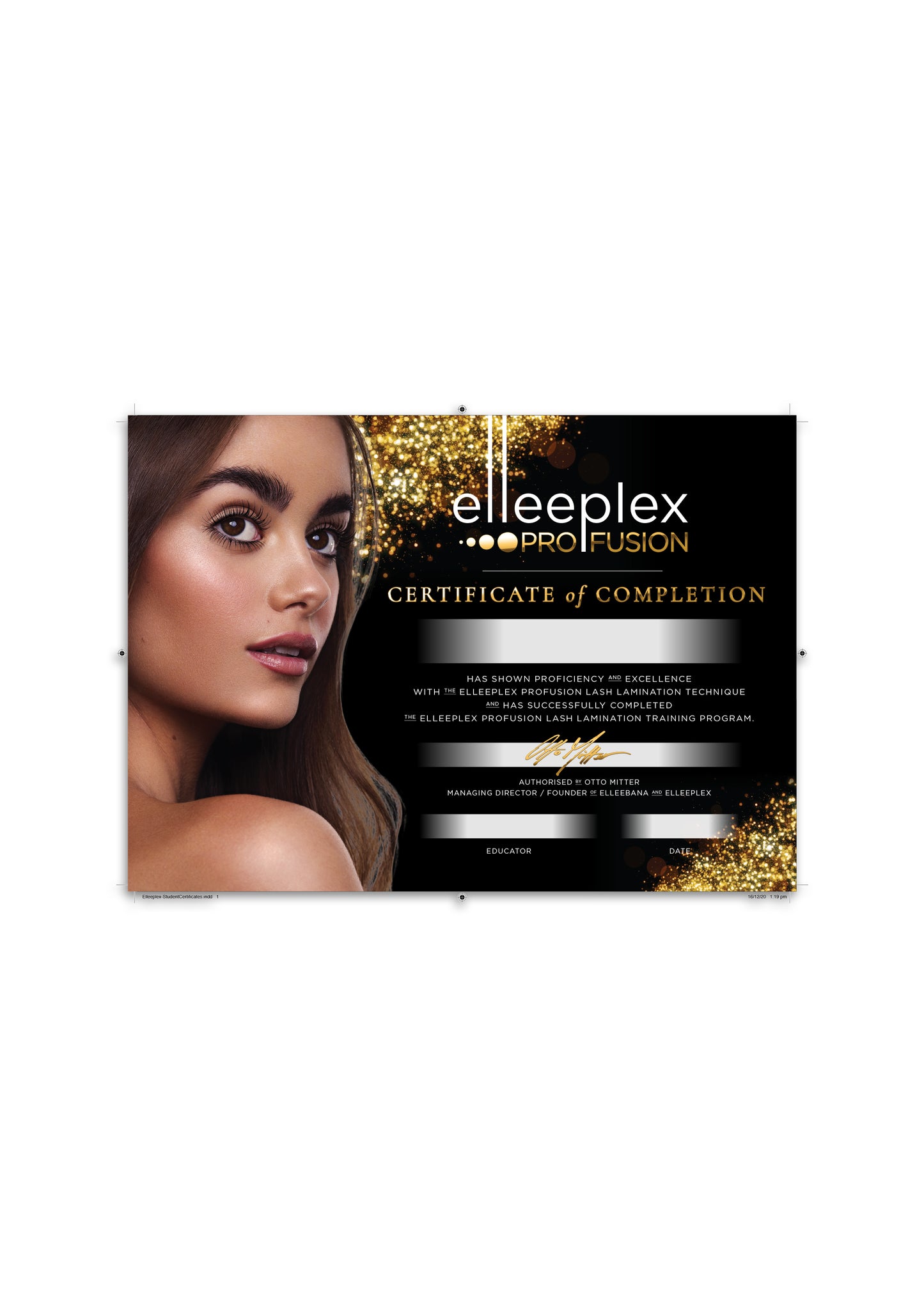 Elleeplex Lash Student Certificate