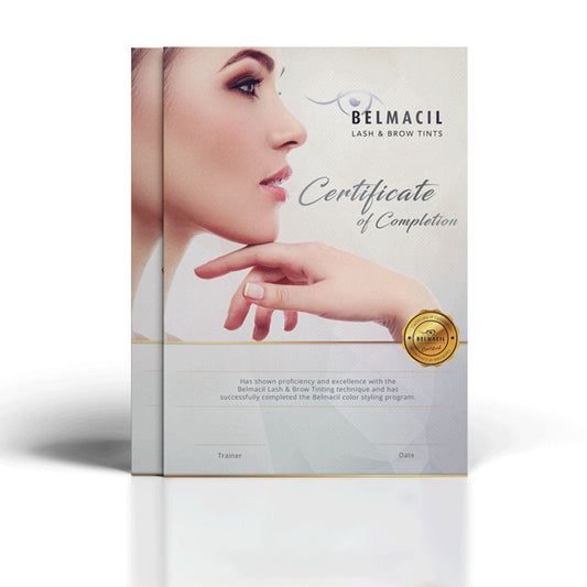 Belmacil Lash & Brow Tint Certificate of Completion